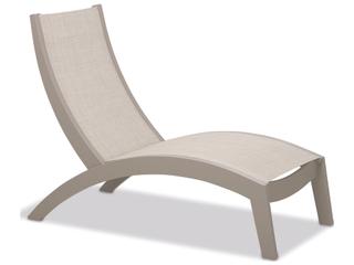 Telescope Casual Dune Marine Grade Polymer Sling Stacking Hydro Outdoor Patio Chaise Lounge