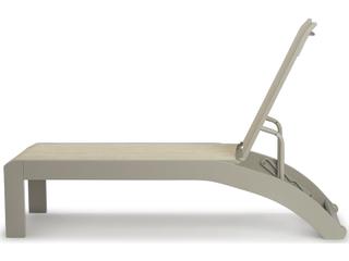 Telescope Casual Dune Mgp Sling Recycled Plastic Stacking Armless Outdoor Patio Chaise with Wheels