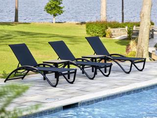 Telescope Casual Helios Sling Aluminum Outdoor Lounge Set