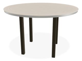 Telescope Casual Marine Grade Polymer Round Outdoor Bar Height Table with Umbrella Hole