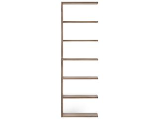 Pombal 28-Inch Expansion Kit Bookcase in Walnut Veneer with Finished Back