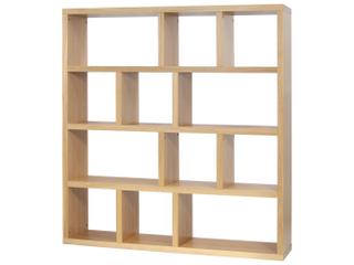 Berlin 4-Level Bookcase in Oak Veneer with Finished Back