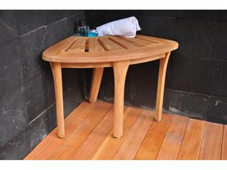 Teak Smith 19" Corner Stool Shower Bench