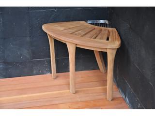 Teak Smith 19" Corner Stool Shower Bench