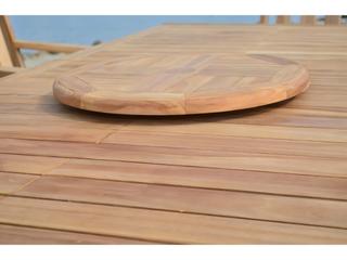 Teak Smith Grade-A Teak Wood 20" Lazy Susan W/ Umbrella Hole