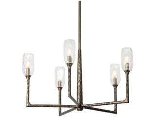 Troy Lighting Lyle 5-Light Black Patina Gold Chandelier