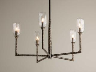 Troy Lighting Lyle 5-Light Black Patina Gold Chandelier