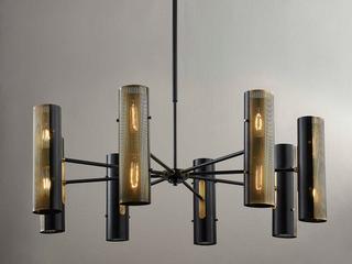 Troy Lighting Mikka 16-Light6-Light Patina Brass Black Chandelier
