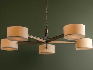Troy Lighting Mailo 5-Light Patina Brass Drum Chandelier