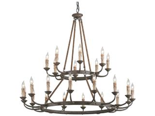 Troy Lighting Cyrano 24-Light Earthen Bronze Candelabra Chandelier