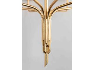 Troy Lighting Juniper 6-Light Textured Gold Leaf Off White Candelabra Cylinder Chandelier