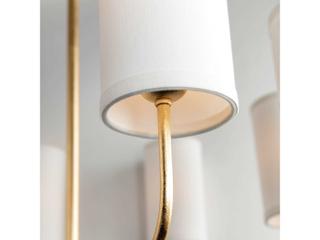 Troy Lighting Juniper 10-Light Textured Gold Leaf Cylinder Chandelier