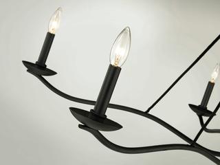 Troy Lighting Sawyer 6-Light Forged Iron Black Candelabra Chandelier
