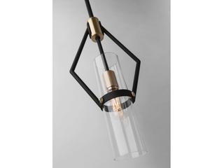Troy Lighting Raef 6-Light Textured Bronze Glass Cylinder Chandelier