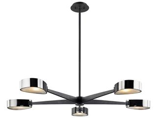 Troy Lighting Allisio 5-Light Carbide Black Chrome Glass Chandelier