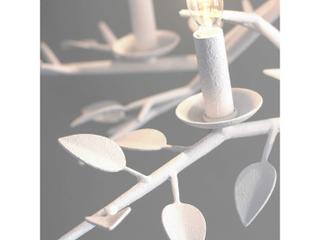 Troy Lighting Aubrey 6-Light Gesso White Candelabra Chandelier