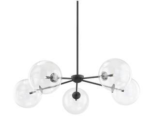 Troy Lighting Madrid 5-Light Soft Black Glass Globe Chandelier