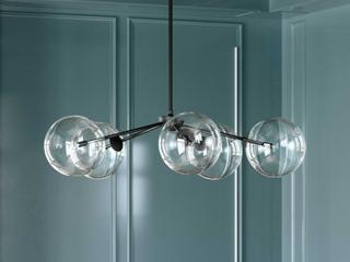 Troy Lighting Madrid 5-Light Soft Black Glass Globe Chandelier