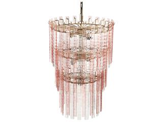 TOV Hampshire Pink Acrylic 3-Tier Chandelier