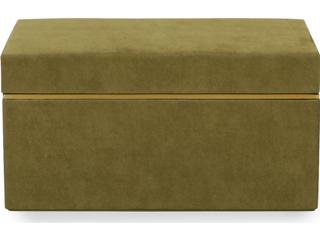 TOV Pisa Green Vegan Suede Contract-Grade Storage Box