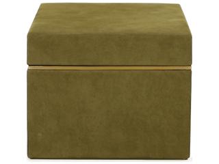 TOV Pisa Green Vegan Suede Contract-Grade Storage Box
