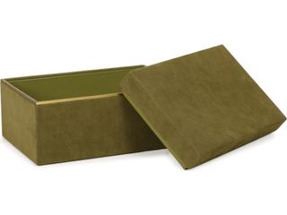 TOV Pisa Green Vegan Suede Contract-Grade Storage Box