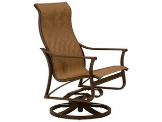 Corsica Sling Aluminum High Back Swivel Rocker Outdoor Patio Lounge Chair