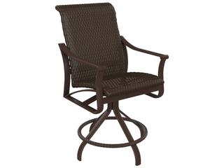 Tropitone Corsica Woven Aluminum Wicker Outdoor Counter Stool