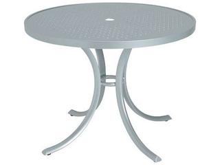 Boulevard Aluminum Round Patio Dining Table with Umbrella Hole