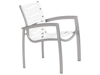 South Beach Wave Aluminum Patio Dining Arm Chair