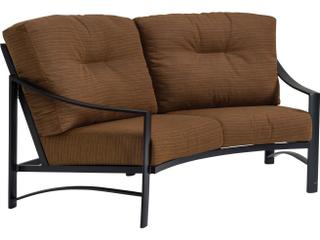 Kenzo Cushion Aluminum Crescent Outdoor Loveseat
