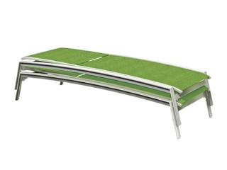 Tropitone Elance Relaxed Sling Aluminum Outdoor Patio Chaise Lounge with Wheels