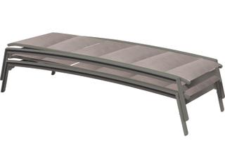 Tropitone Elance Padded Sling Aluminum Patio Chaise Lounge with Wheels