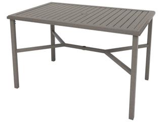 Tropitone Amici Aluminum Rectangular KD Outdoor Patio Dining Table with Umbrella Hole