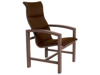 Lakeside Padded Sling Aluminum Outdoor Patio Dining Chair