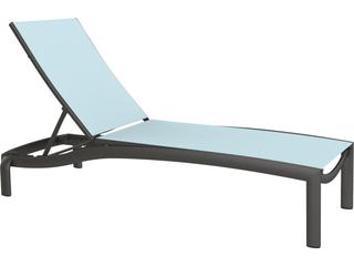 Tropitone Kor Relaxed Sling Aluminum Outdoor Patio Chaise Lounge