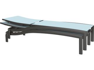 Tropitone Kor Relaxed Sling Aluminum Outdoor Patio Chaise Lounge