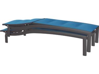 Tropitone Kor Padded Sling Aluminum Patio Chaise Lounge