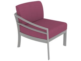 Kor Cushion Aluminum Right Arm Outdoor Patio Lounge Chair