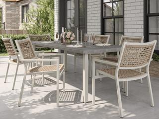 Tropitone Cabana Club Rope Aluminum Dining Set