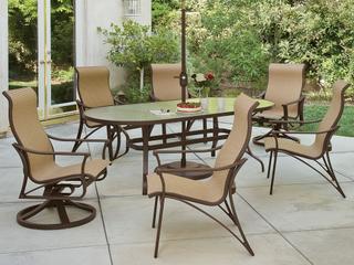Tropitone Corsica Sling Aluminum Patio Dining Set