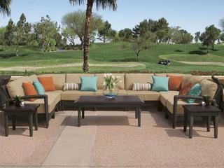 Tropitone Evo Woven Deep Seating Sectional Outdoor Lounge Set