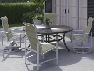 Tropitone Kenzo Padded Sling Aluminum Dining Set