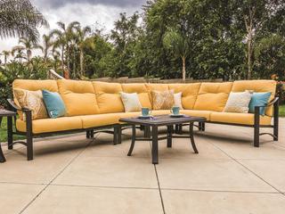 Tropitone Kenzo Cushion Aluminum Sectional Outdoor Patio Lounge Set