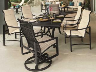 Tropitone Kenzo Padded Sling Aluminum Outdoor Dining Set