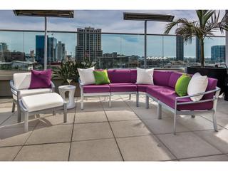 Tropitone Kor Cushion Aluminum Sectional Lounge Set