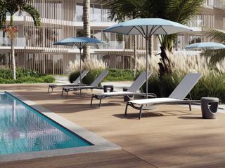 Tropitone Laguna Beach Relaxed Sling Aluminum Outdoor Patio Lounge Set
