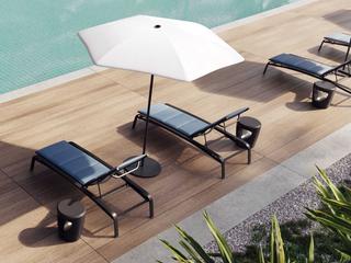 Tropitone Laguna Beach Relaxed Padded Sling Aluminum Patio Lounge Set