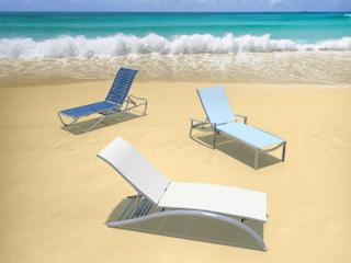 Tropitone South Beach Relaxed Sling Aluminum Outdoor Patio Lounge Set