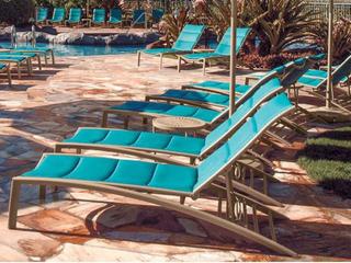 Tropitone South Beach Padded Sling Aluminum Patio Lounge Set